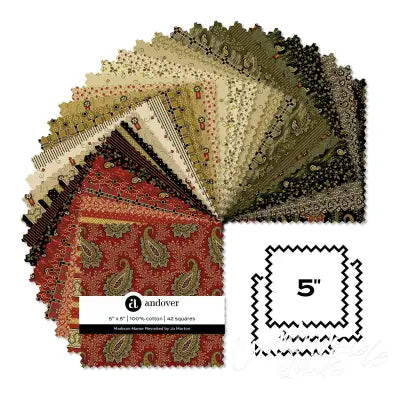 Madison Manor Revisited 5 Inch Square 42 Cuts Each