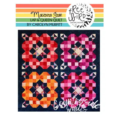 Magenta Star Quilt Pattern