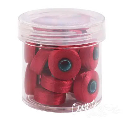 Magna-Glide Delights Style L 72yd Pre-wound Bobbins Candy Apple Red 20 Per Jar