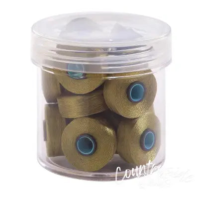 Magna-Glide Delights Style L 72yd Pre-wound Bobbins Light Olive 20 Per Jar