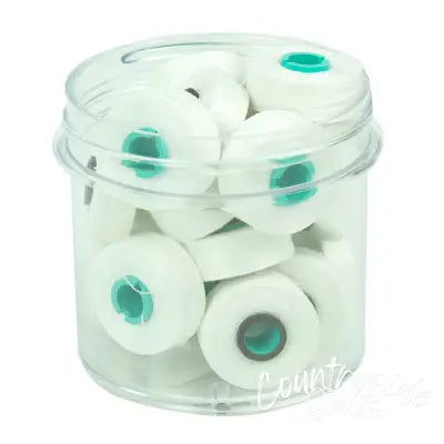 Magna-Glide Delights Style L 72yd Pre-wound Bobbins White 20 Per Jar