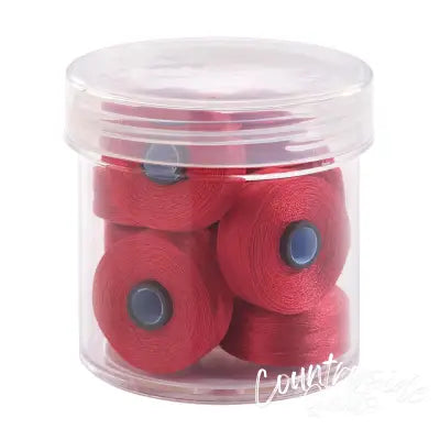 Magna-Glide Delights Style M 132yd Pre-wound Bobbins Candy Apple Red 10 Jar