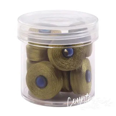 Magna-Glide Delights Style M 132yd Pre-wound Bobbins Light Olive 10 Jar