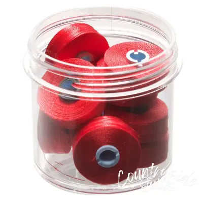 Magna-Glide Delights Style M Jumbo 132yd Pre-wound Bobbins Cardinal 10 Jar