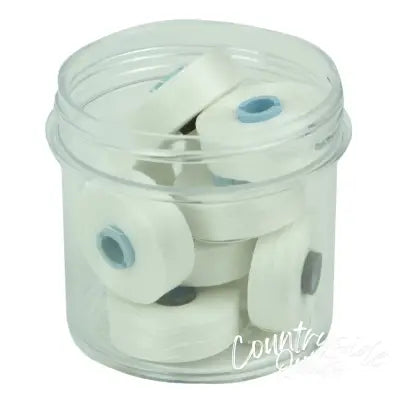 Magna-Glide Delights Style M Jumbo 132yd Pre-wound Bobbins White 10 Jar