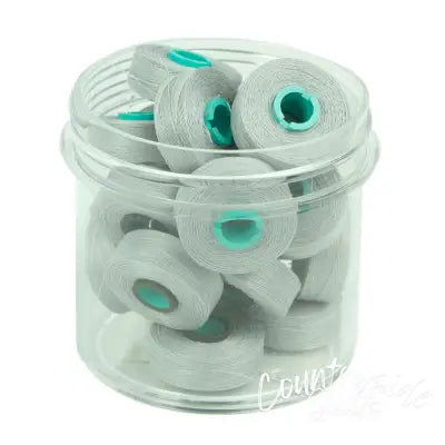 Magna-Quilt Delights Style L 74yd Pre-wound Bobbin Light Gray 20 Jar