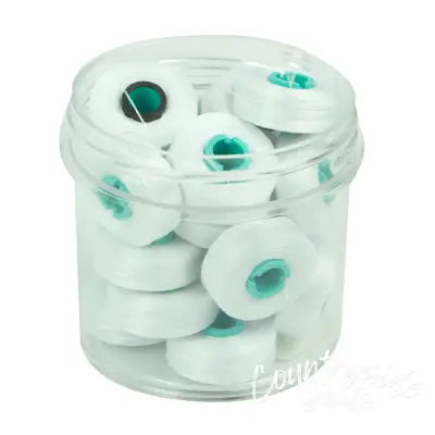 Magna-Quilt Delights Style L 74yd Pre-wound Bobbins White 20 Jar