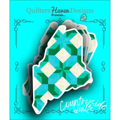 Maine Quilt Sticker 6pk