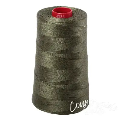 Mako Cotton Embroidery Thread 12wt 1931yds Army Green