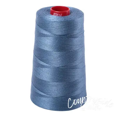 Mako Cotton Embroidery Thread 12wt 1931yds Blue Grey