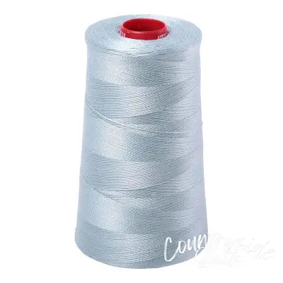 Mako Cotton Embroidery Thread 12wt 1931yds Bright Grey Blue