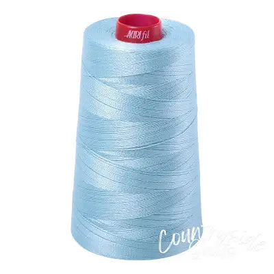 Mako Cotton Embroidery Thread 12wt 1931yds Light Grey Turquoise