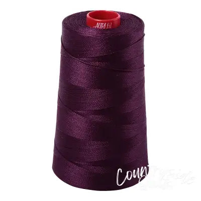 Mako Cotton Embroidery Thread 12wt 1931yds Very Dark Eggplant