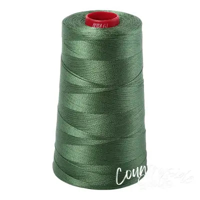 Mako Cotton Embroidery Thread 12wt 1931yds Very Dark Grass Green