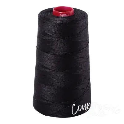 Mako Cotton Embroidery Thread 12wt 1931yds Very Dark Grey