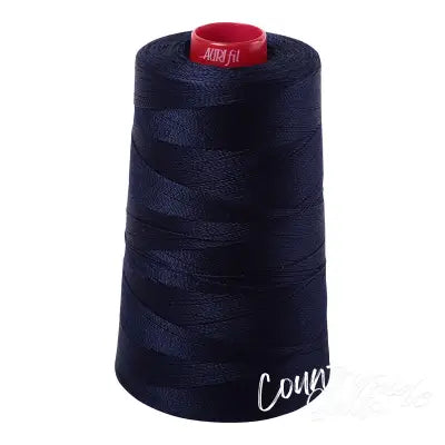 Mako Cotton Embroidery Thread 12wt 1931yds Very Dark Navy