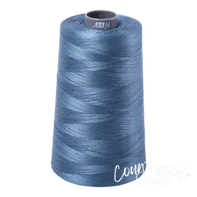 Mako Cotton Embroidery Thread 28wt 3609yds Blue Grey