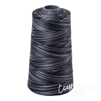 Mako Cotton Embroidery Thread 28wt 3609yds Variegated Graphite