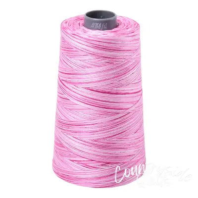 Mako Cotton Embroidery Thread 28wt 3609yds Variegated Pink Taffy