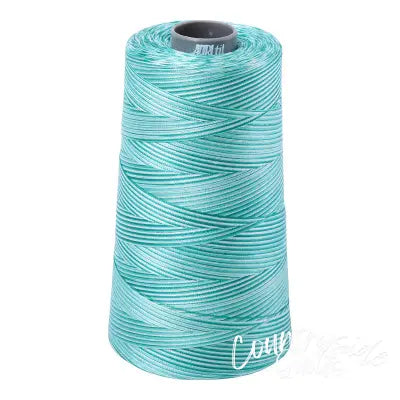 Mako Cotton Embroidery Thread 28wt 3609yds Variegated Turquoise Foam