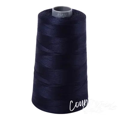 Mako Cotton Embroidery Thread 28wt 3609yds Very Dark Navy