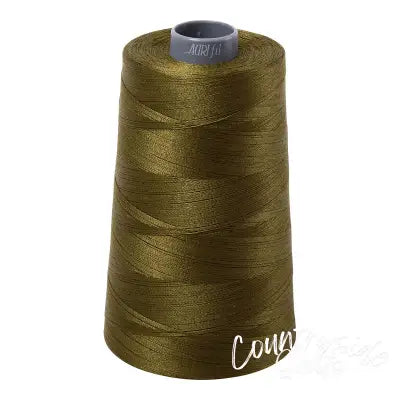 Mako Cotton Embroidery Thread 28wt 3609yds Very Dark Olive