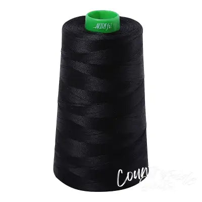 Mako Cotton Embroidery Thread 40wt 5140yds Black