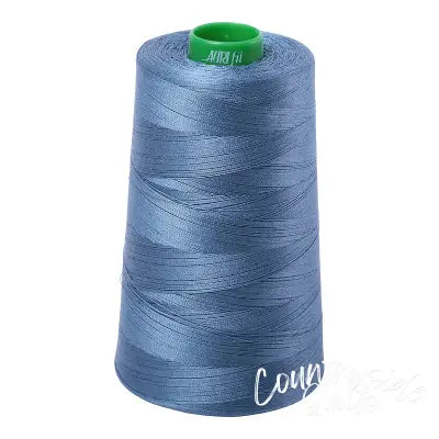 Mako Cotton Embroidery Thread 40wt 5140yds Blue Grey