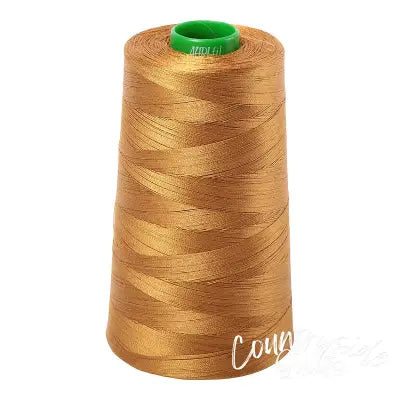 Mako Cotton Embroidery Thread 40wt 5140yds Brass