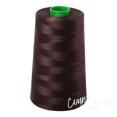 Mako Cotton Embroidery Thread 40wt 5140yds Dark Brown