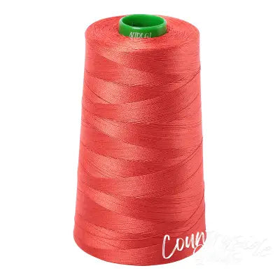 Mako Cotton Embroidery Thread 40wt 5140yds Light Red Orange