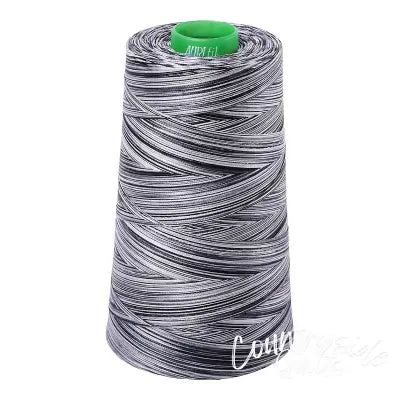 Mako Cotton Embroidery Thread 40wt 5140yds Variegated Graphite