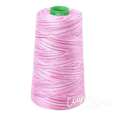 Mako Cotton Embroidery Thread 40wt 5140yds Variegated Pink Taffy