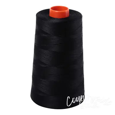 Mako Cotton Embroidery Thread 50wt 6452yds Black