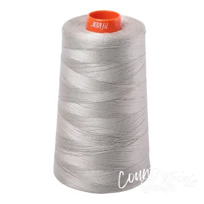 Mako Cotton Embroidery Thread 50wt 6452yds Light Grey