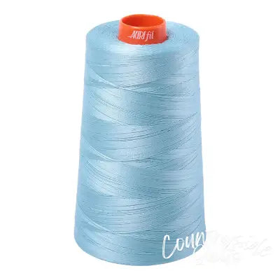 Mako Cotton Embroidery Thread 50wt 6452yds Light Grey Turquoise