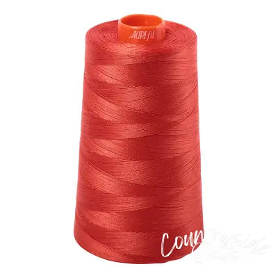 Mako Cotton Embroidery Thread 50wt 6452yds Red Orange