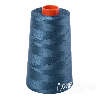 Mako Cotton Embroidery Thread 50wt 6452yds Smoke Blue