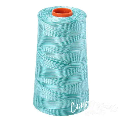 Mako Cotton Embroidery Thread 50wt 6452yds Variegated Turquoise Foam