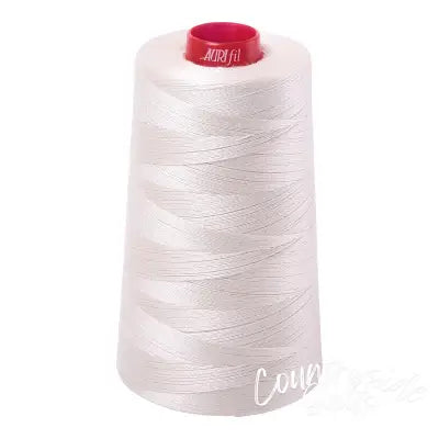 Mako Cotton Embroidery Thread Solid 12wt 1931yds Silver White