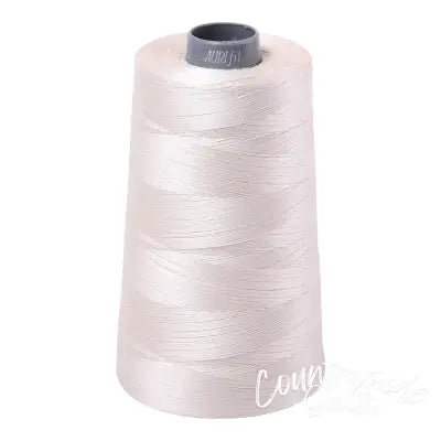 Mako Cotton Embroidery Thread Solid 28wt 3609yds Silver White