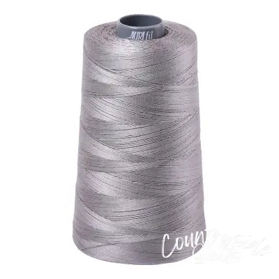 Mako Cotton Embroidery Thread Solid 28wt 3609yds Stainless Steel