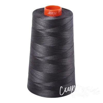Mako Cotton Embroidery Thread Solid 50wt 6452yds Dark Pewter
