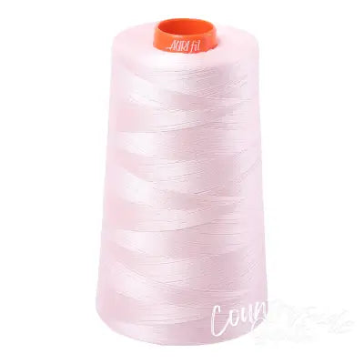 Mako Cotton Embroidery Thread Solid 50wt 6452yds Fairy Floss