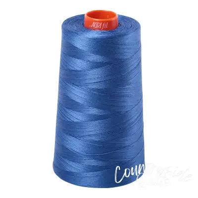 Mako Cotton Embroidery Thread Solid 50wt 6452yds Peacock Blue
