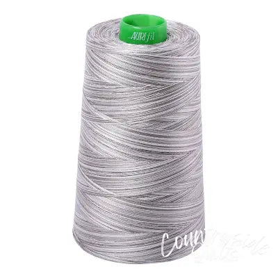 Mako Cotton Embroidery Thread Variegated 40wt 5140yds Silver Fox