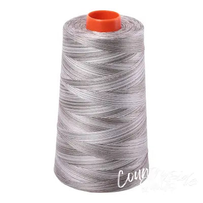Mako Cotton Embroidery Thread Variegated 50wt 6452yds Silver Fox