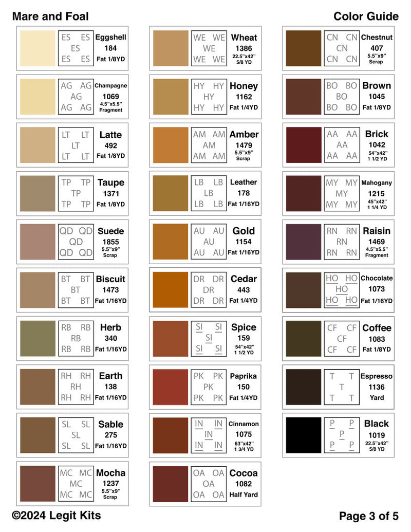 Mare & Foal Quilt Kit