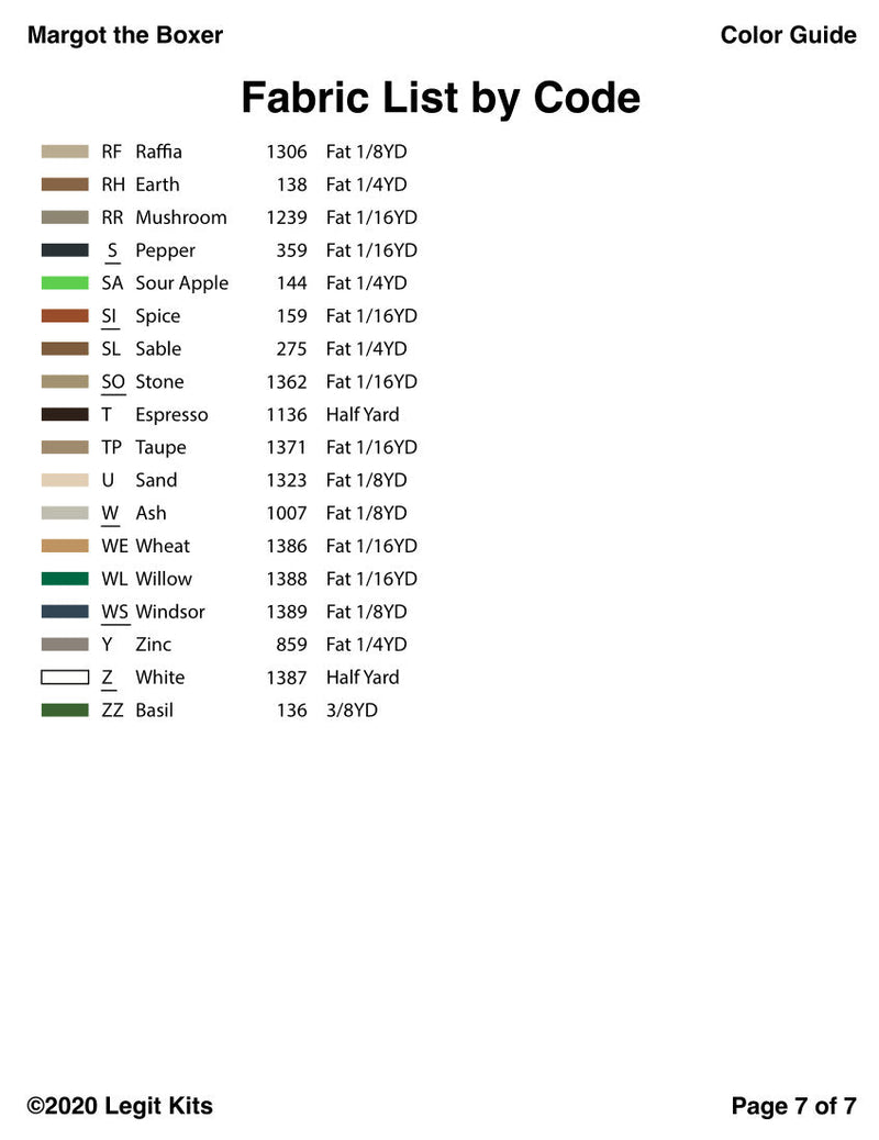 Margot the Boxer Pattern