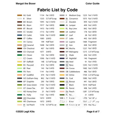 Margot the Boxer Pattern